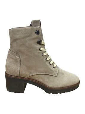 Ron White Vandra Nubuck Leather Ankle Boots - Khaki - Size 39 (8-8.5)